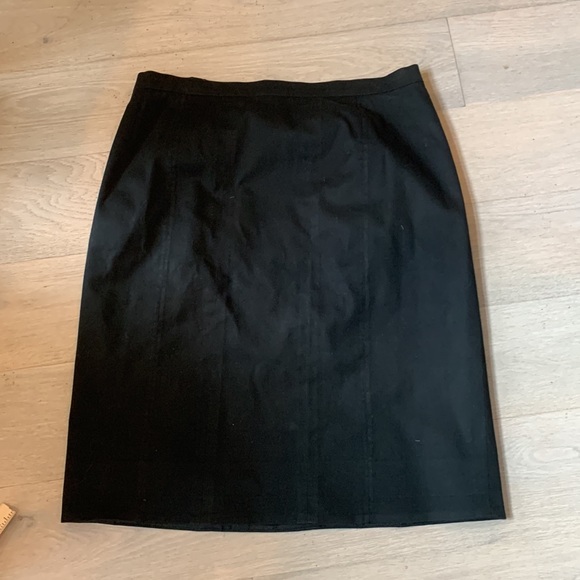 Rare CHANEL Vintage 98P Black Swing A Line Coat Jacket Blazer Stretch Suit 2pc - Picture 15 of 16